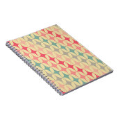 レトロジオメトリ：対角線ヴィンテージパターン。 ノートブック (右側)