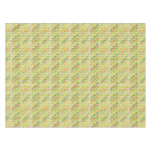 レトロジグザグオレンジ&グリーンシェブロン テーブルクロス (正面(横))