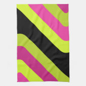 レトロジャイアントダイアモンズチャートレイズマゼンタ キッチンタオル (縦)