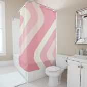 レトロジャイアントダイアモンズピンクバニラ シャワーカーテン (インサイチュ)