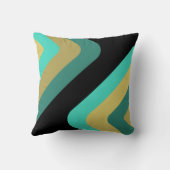 レトロジャイアントダイヤモンドターコイズ金ゴールド クッション (裏面)