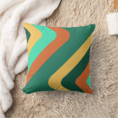 レトロジャイアントダイヤモンド数々のティール(緑がかった色)色 クッション (ブランケット)