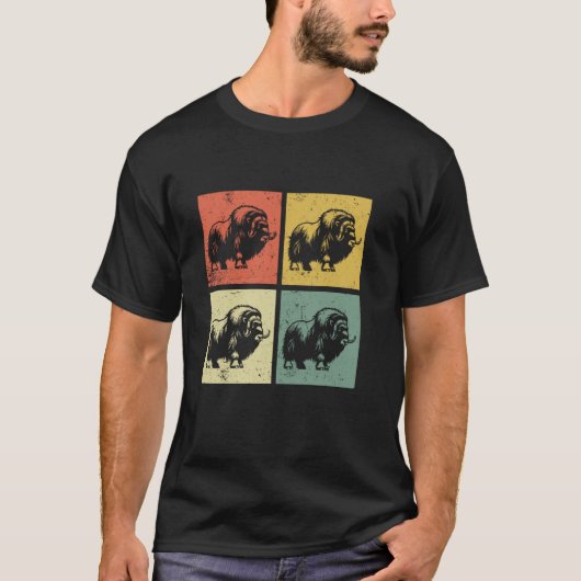 レトロジャケツウシ - ジャケツウシ Tシャツ (正面)