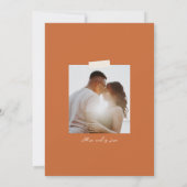 レトロジャストラブオレンジアンドクリームズカジュアル結婚ズ 招待状 (裏面)