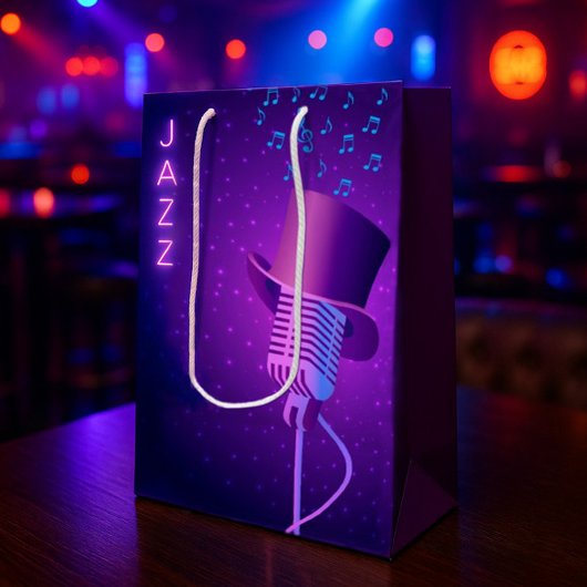 レトロジャズパーティーフェイバーバッグ ミディアムペーパーバッグ