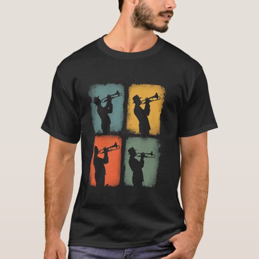 レトロジャズミュージシャン Tシャツ (正面)