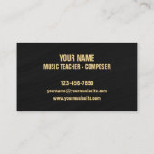 レトロジャズ抽象芸術音楽プロフェッショナル 名刺 (裏面)