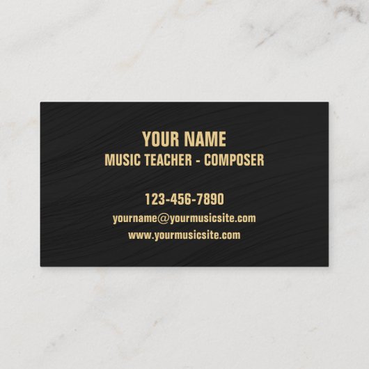 レトロジャズ抽象芸術音楽プロフェッショナル 名刺 (裏面)