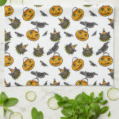 レトロジャックと猫 キッチンタオル (折り畳み)