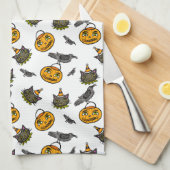 レトロジャックと猫 キッチンタオル (四つ折り)