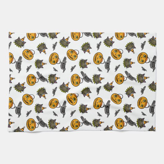 レトロジャックと猫 キッチンタオル (横)