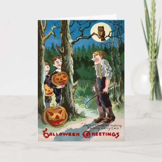 レトロジャックランタンハロウィンカード シーズンカード (正面)