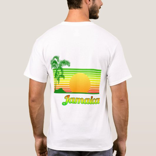 レトロジャマイカカリブの諸島 Tシャツ (裏面)