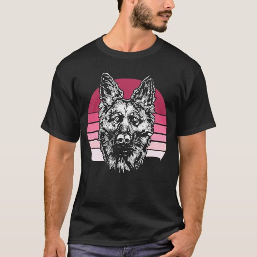レトロジャーマンシェパード 11 Tシャツ (正面)