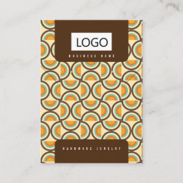 レトロジュエリーイヤリングネックレスディスプレイカード 名刺