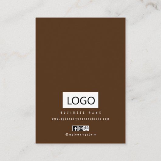 レトロジュエリーイヤリングネックレスディスプレイカード 名刺 (裏面)