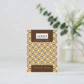 レトロジュエリーイヤリングネックレスディスプレイカード 名刺 (スタンド正面)