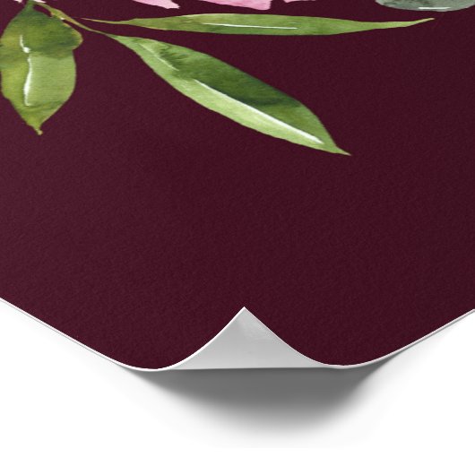 レトロジュエリートーンハートロマン結婚ティックスウェルカム ポスター (角)