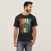 レトロジュネファークイーンメラニン母の日の女性 Tシャツ (正面フル)