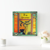 レトロジュークボックスダイナー時計！大きな時計 スクエア壁時計 (ホーム)