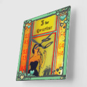 レトロジュークボックスダイナー時計！大きな時計 スクエア壁時計 (傾斜)