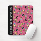 レトロジュークボックスビニールレコード音楽ピンクパーソナライズ マウスパッド (マウス)