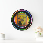 レトロジュークボックスフェイクネオン!丸時計 ラージ壁時計 (ホーム)