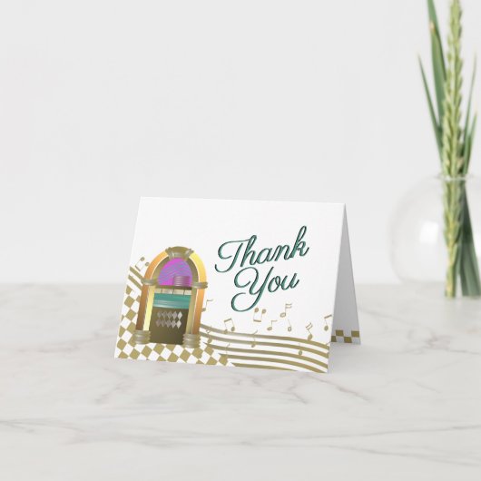 レトロジュークボックスミュージックありがとう サンキューカード (正面)