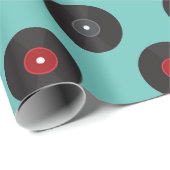 レトロジュークボックスレコードパターン ラッピングペーパー (ロールコーナー)