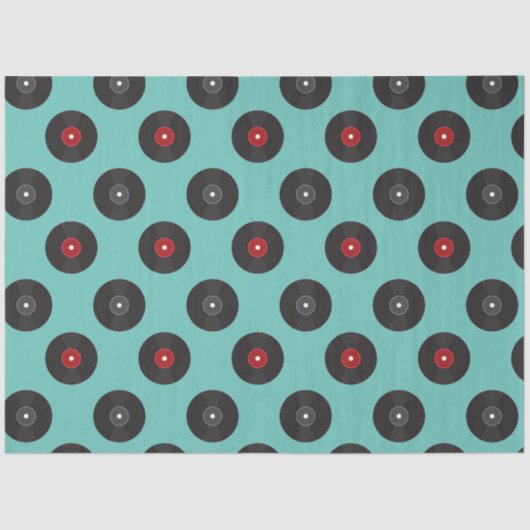 レトロジュークボックスレコードパターン 薄葉紙 (正面)