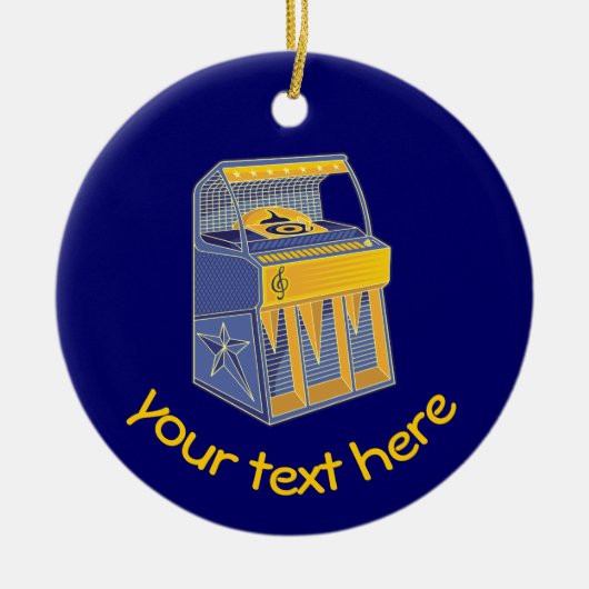 レトロジュークボックス セラミックオーナメント (正面)