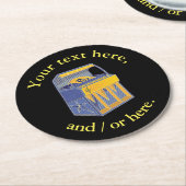 レトロジュークボックス ラウンドペーパーコースター (アングル)