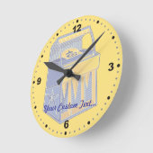 レトロジュークボックス ラウンド壁時計 (傾斜)