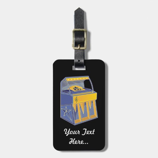 レトロジュークボックス ラゲッジタグ (正面縦)