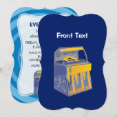 レトロジュークボックス 招待状 (正面/裏面)