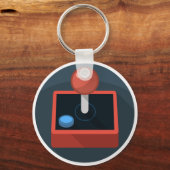 レトロジョイスティック、80のスタイルビデオゲームjoy stick キーホルダー (正面)