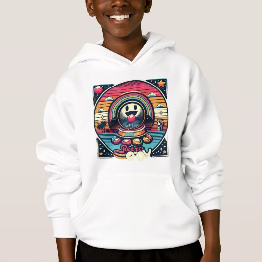 レトロジョイTシャツ。カラー鮮やかとbを搭載 (正面)