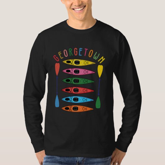 レトロジョージタウンカヤックTシャツ Tシャツ (正面)
