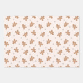 レトロジンガーブレッドクリスマストリート ラッピングペーパーシート (正面3)