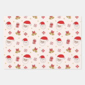 レトロジンガーブレッドクリスマストリート ラッピングペーパーシート (正面2)