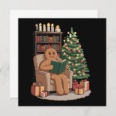 レトロジンガー読ブレッドの本クリスマス先生 招待状 (正面/裏面)