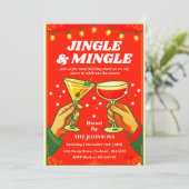 レトロジングル＆ミンゲル クリスマス カクテルパーティー 招待状 (スタンド正面)