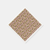 レトロジンジャーブレッドディアキャンドイキニートリートクリスマス スタンダードカクテルナプキン (角)