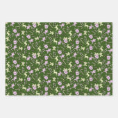 レトロジンジャーブレッドディアキャンドイキニートリートクリスマス ラッピングペーパーシート (正面2)