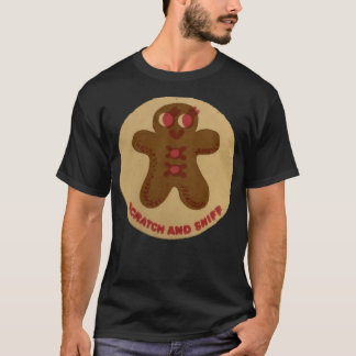 レトロジンジャーブレッドマンスクラッチとスニフ Tシャツ