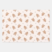 レトロジンジャーブレッドCookieと紅茶クリスマス ラッピングペーパーシート (正面3)