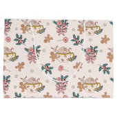 レトロジンジャーブレッドCookieと紅茶クリスマス ラージペーパーバッグ (裏面)