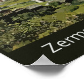 レトロスイス旅行ツェルマットと山マターホルン ポスター (角)