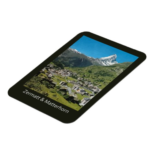 レトロスイス旅行ツェルマットと山マターホルン マグネット (左側)
