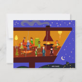 レトロスイング60年代ジェットセットパーティー 招待状 (裏面)